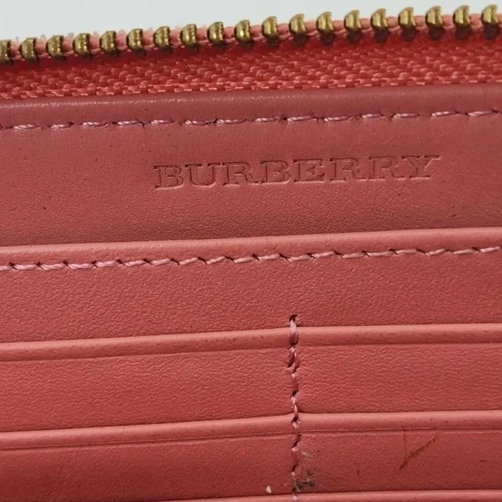 Burberry Tan and Pink Plaid Wallet - Picture 4 of 5